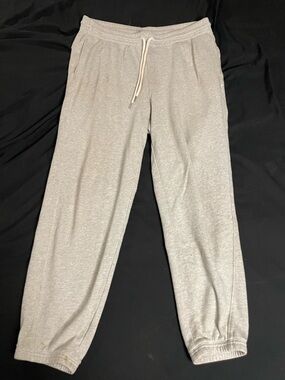 aerie Light Gray Sweatpants with Drawstring Waist